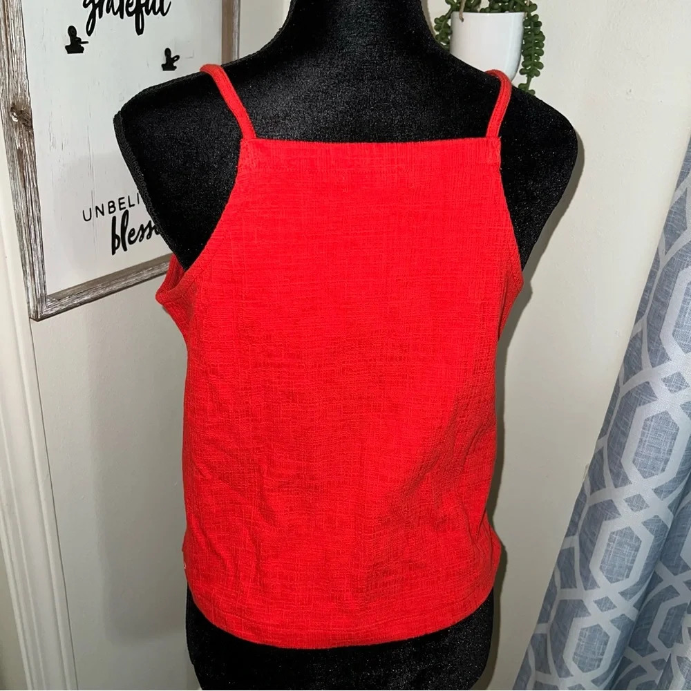 Madewell Size S Red Tank Top Texture & Thread Boxy - Picture 3 of 5